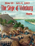 The Battle of Vicksburg was a decisive Union victory during the American Civil War that divided the Confederacy and cemented the reputation of Union General Ulysses S. Grant. Union forces waged a campaign to take the Confederate stronghold of Vicksburg, Mississippi, which lay halfway between Memphis to the north and New Orleans to the south.